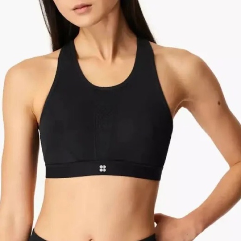 SWEATY BETTY SB967A HIGH INTENSITY SPORTS RUN BRA BLACK 34C NWOT